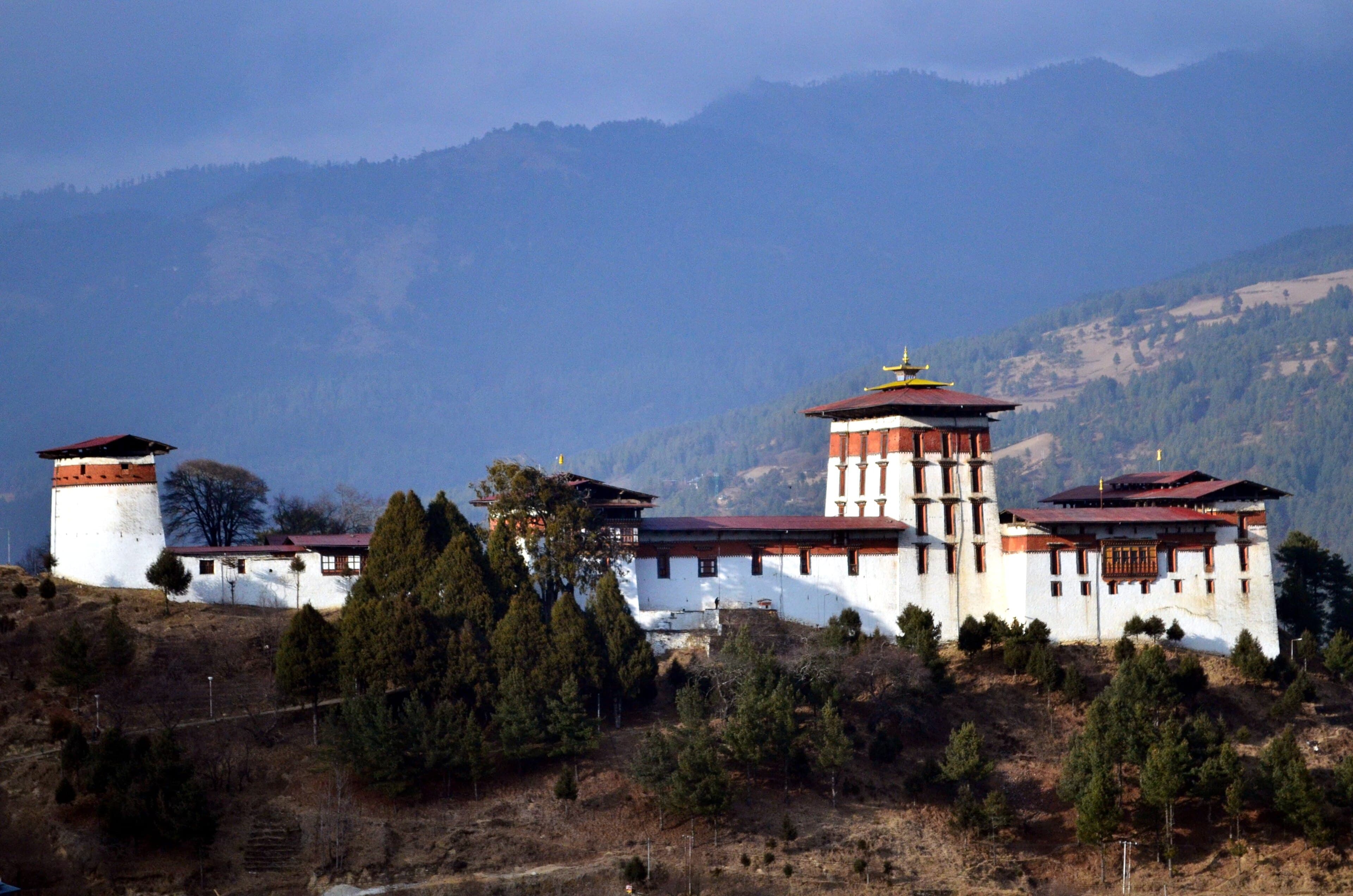 Jakar Dzong overlooking the Chamkhar valley, Bumthang, Bhutan