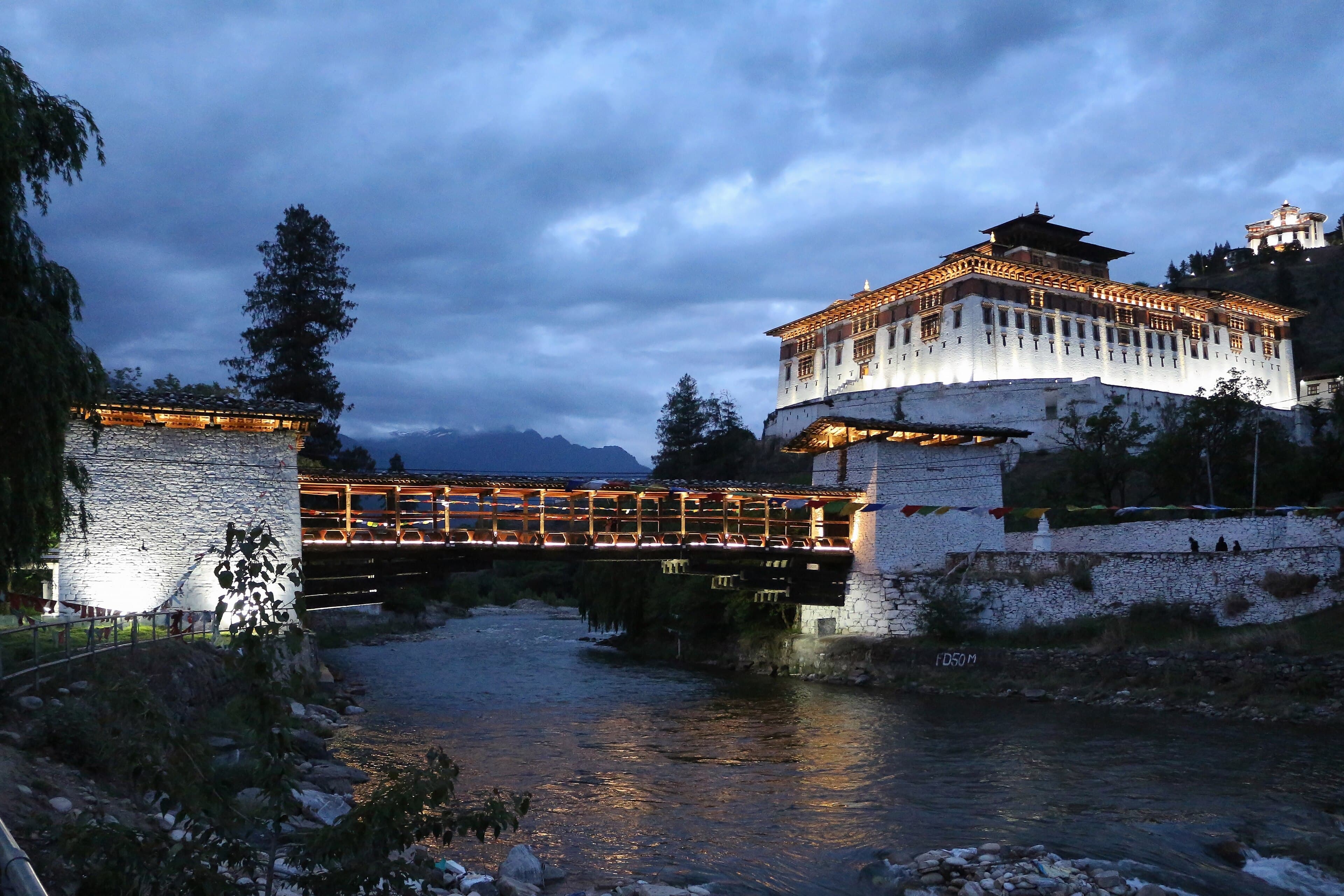 Rinpung Dzong above the Paro Chhu river, Paro, Bhutan